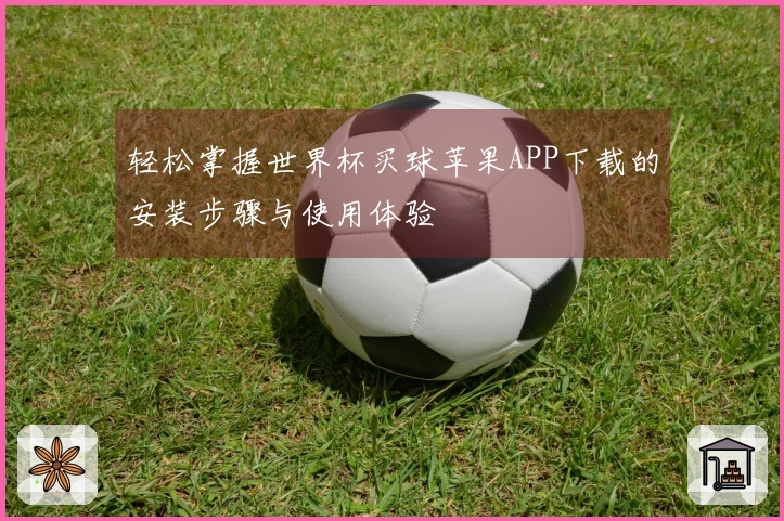 轻松掌握世界杯买球苹果APP下载的安装步骤与使用体验